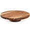 Round Acacia Wood Cake Stand for Wedding, Wooden Serving Platter for Appetizers and Desserts (12.75 in)